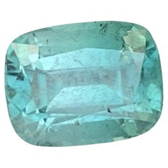 2.85 Carat Natural Loose Seafoam Tourmaline Cushion Shape Gem For Jewellery