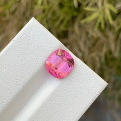 2,85 Karat natürlicher loser weicher rosa Turmalin Kissenform Edelstein für Ring