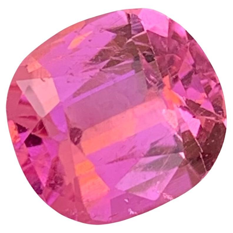 2.85 Carat Natural Loose Soft Pink Tourmaline Cushion Shape Gem For Ring