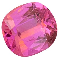 2.85 Carat Natural Loose Soft Pink Tourmaline Cushion Shape Gem For Ring