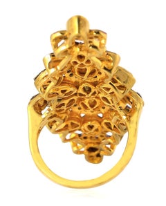 2.85 Carat Rose Cut Diamond Cocktail Ring