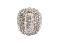 2.85 Carats Baguette Diamond White Gold 14k Ring