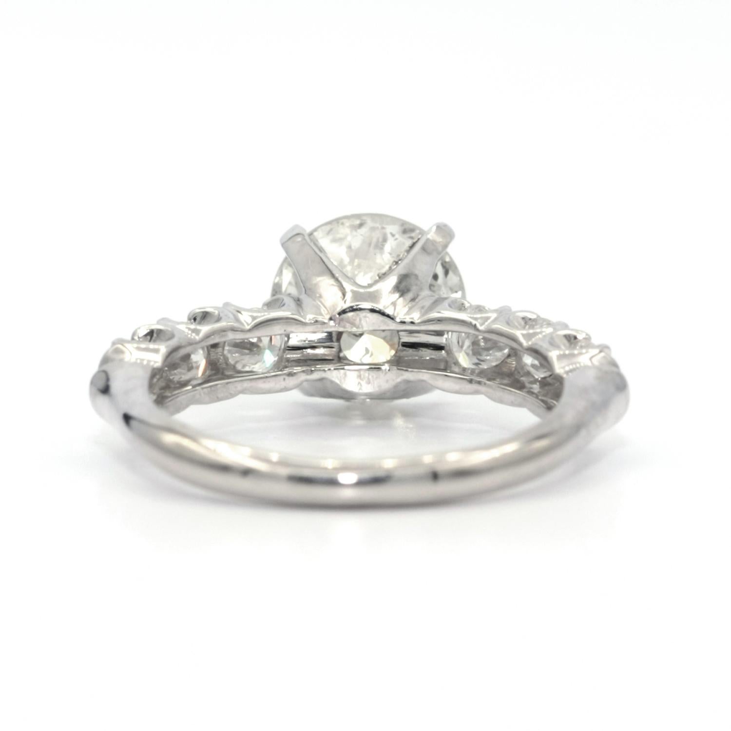 Round Cut 2.85 Carat Diamond Engagement Ring