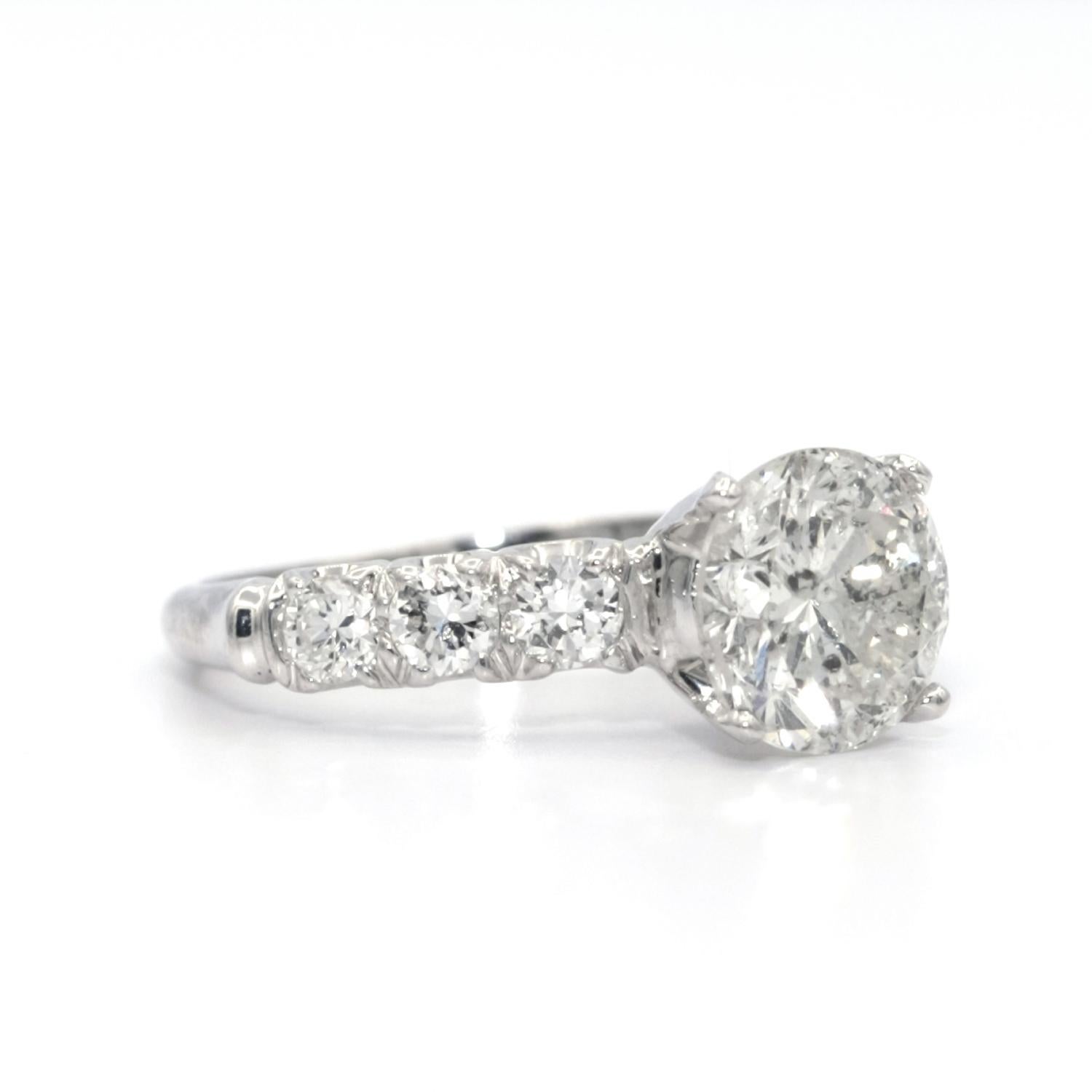 2.85 Carat Diamond Engagement Ring In Excellent Condition In Los Angeles, CA