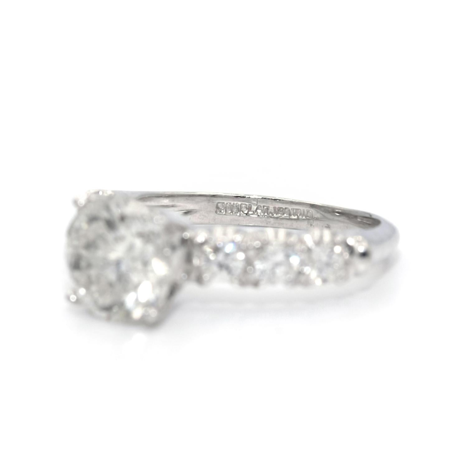 Women's or Men's 2.85 Carat Diamond Engagement Ring