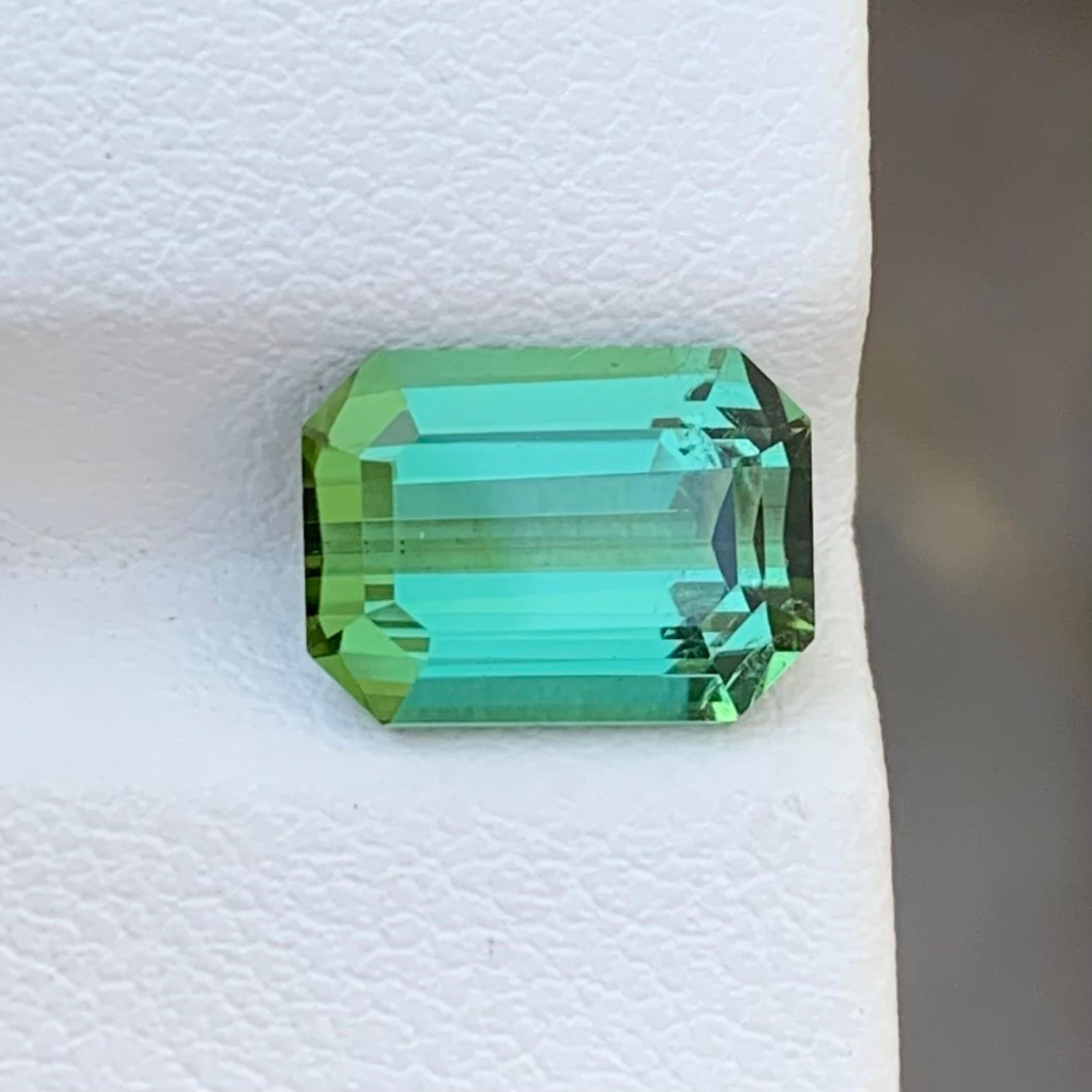 Loose Mint Tourmaline
Weight: 2.85 Carats
Dimension: 9.5 x 7 x 5 Mm
Colour: Mint Green
Origin: Afghanistan
Treatment: Non
Certificate: On Demand
Shape: Emerald

Mint tourmaline, a mesmerizing member of the colorful tourmaline family, enchants with