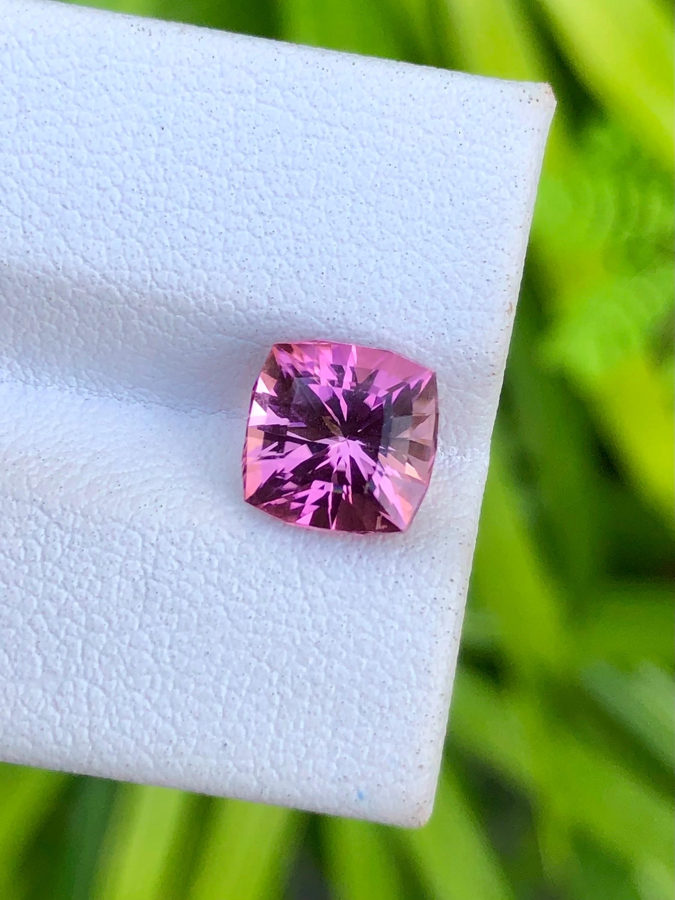 TMA95
Natural pink Tourmaline precision cut eye clean clarity 

GEM DESCRIPTION
Species:   High-Precision jasper 
Variety: Natural Tourmaline 
Weight:   2.85Ct
Color:  Pink 
Cut:   Excellent
Clarity:   Eye clean 
Origin: Afghanistan
Treatment :  No