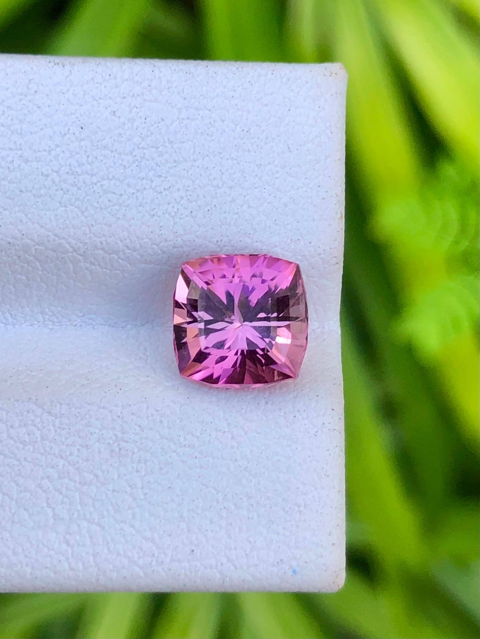 2.85 Ct Natural pink Tourmaline precision cut eye clean clarity In New Condition For Sale In bangkok, TH