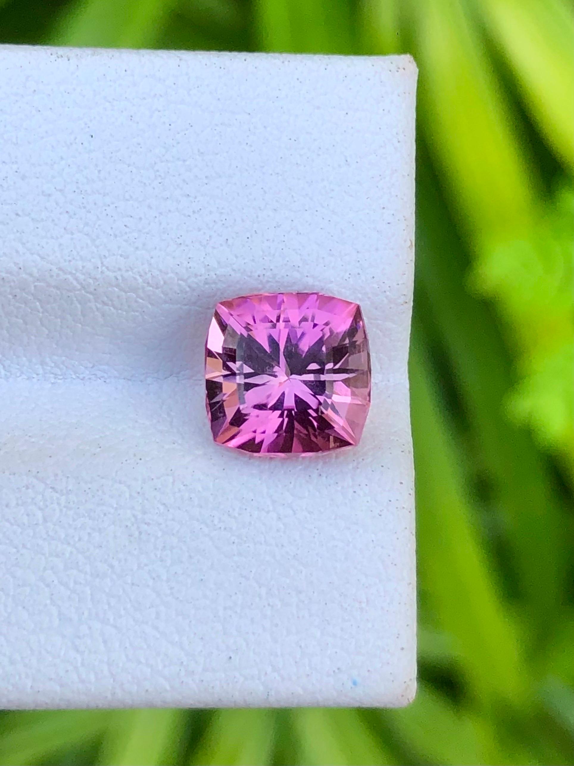 2.85 Ct Natural pink Tourmaline precision cut eye clean clarity For Sale 1