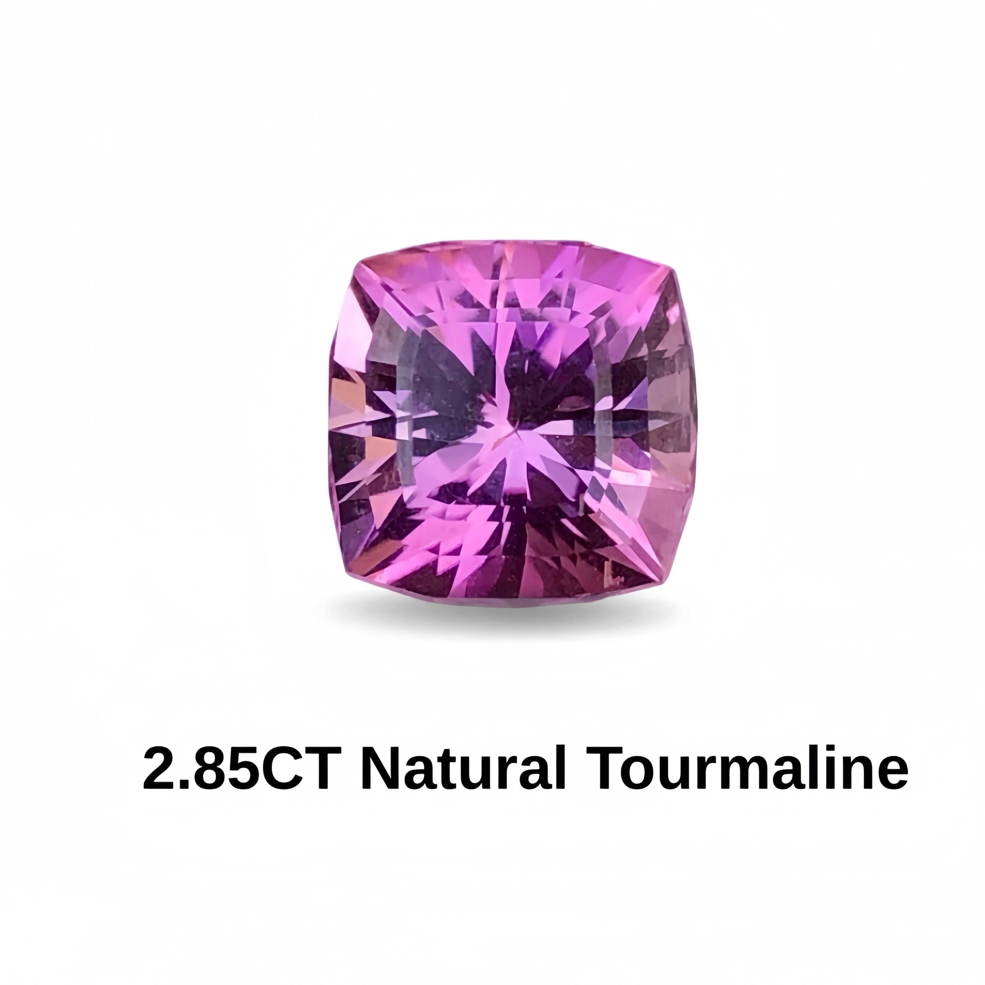 2,85 carati di tormalina rosa naturale, taglio di precisione, chiarezza e pulizia degli occhi in vendita 2