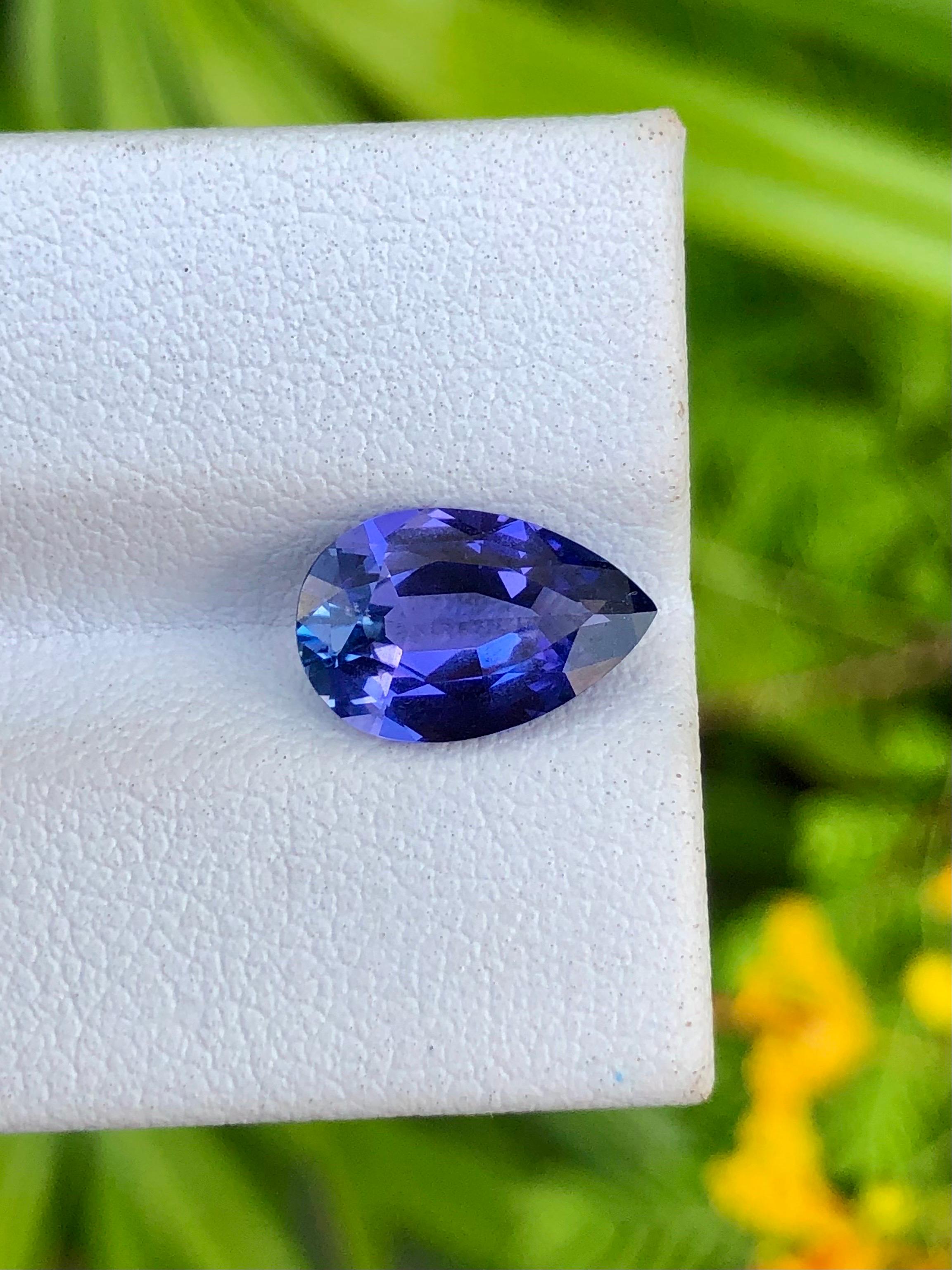 2,85 carati di tanzanite naturale non riscaldata Pietra preziosa tagliata di precisione Qualità occhio pulito In condizioni Nuovo in vendita a bangkok, TH