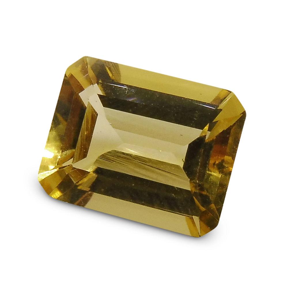 2.85 ct Octagon Heliodor/Yellow Beryl In New Condition For Sale In Toronto, Ontario