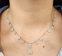 Collar de diamantes talla rosa de 2,85 ct