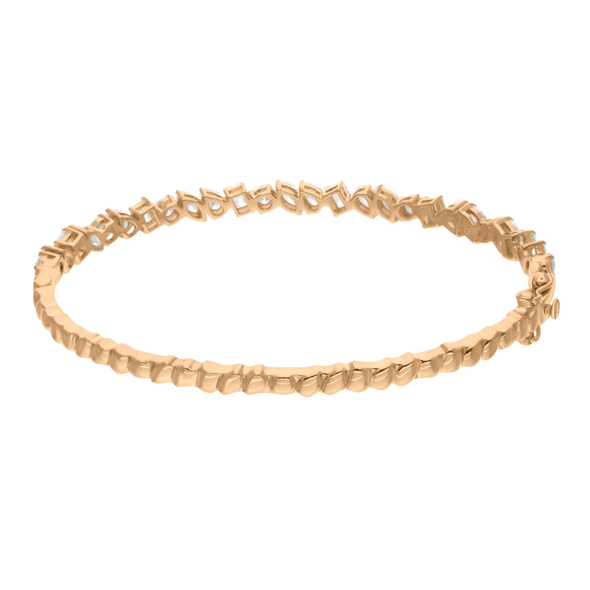 Taglio misto 2,85 Ct SI/H Bracciale con diamanti a forma multipla in oro giallo 18k Gioielli di pregio in vendita