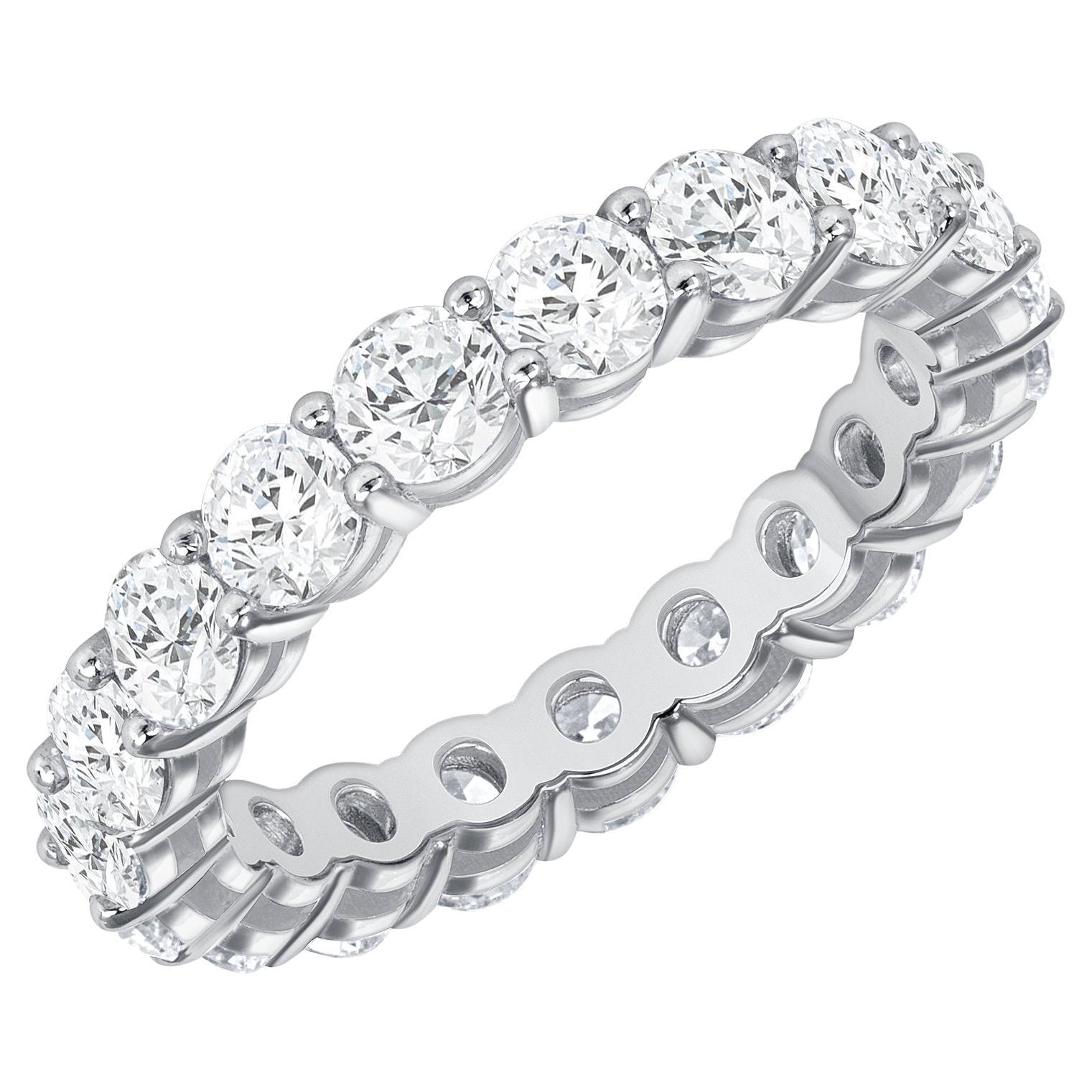 2.85 Ctw. Round Brilliant Diamond Eternity Band in Platinum
