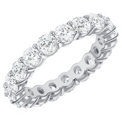 2.85 Ctw. Round Brilliant Diamond Eternity Band in Platinum