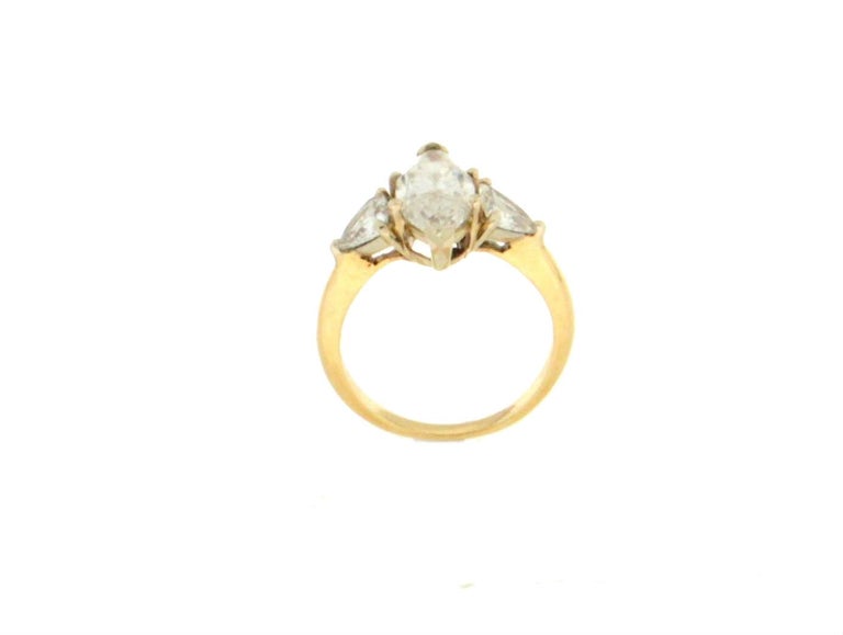 2 85 Karat  Marquise Diamonds 18  Karat  Yellow  Gold  Wedding  