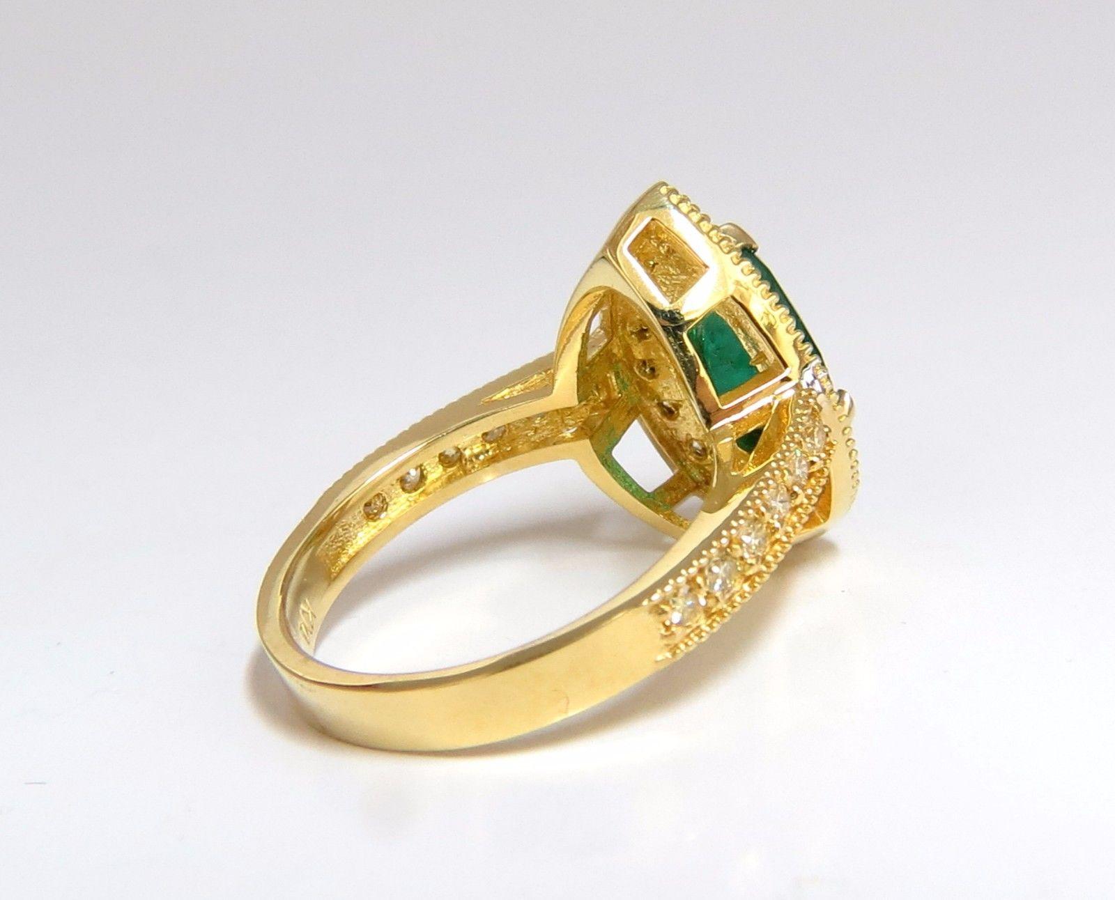 da uomo o donna Anello con diamante naturale a pera brillante 2,85ct 14kt G/Vs +Gialli di fantasia in vendita