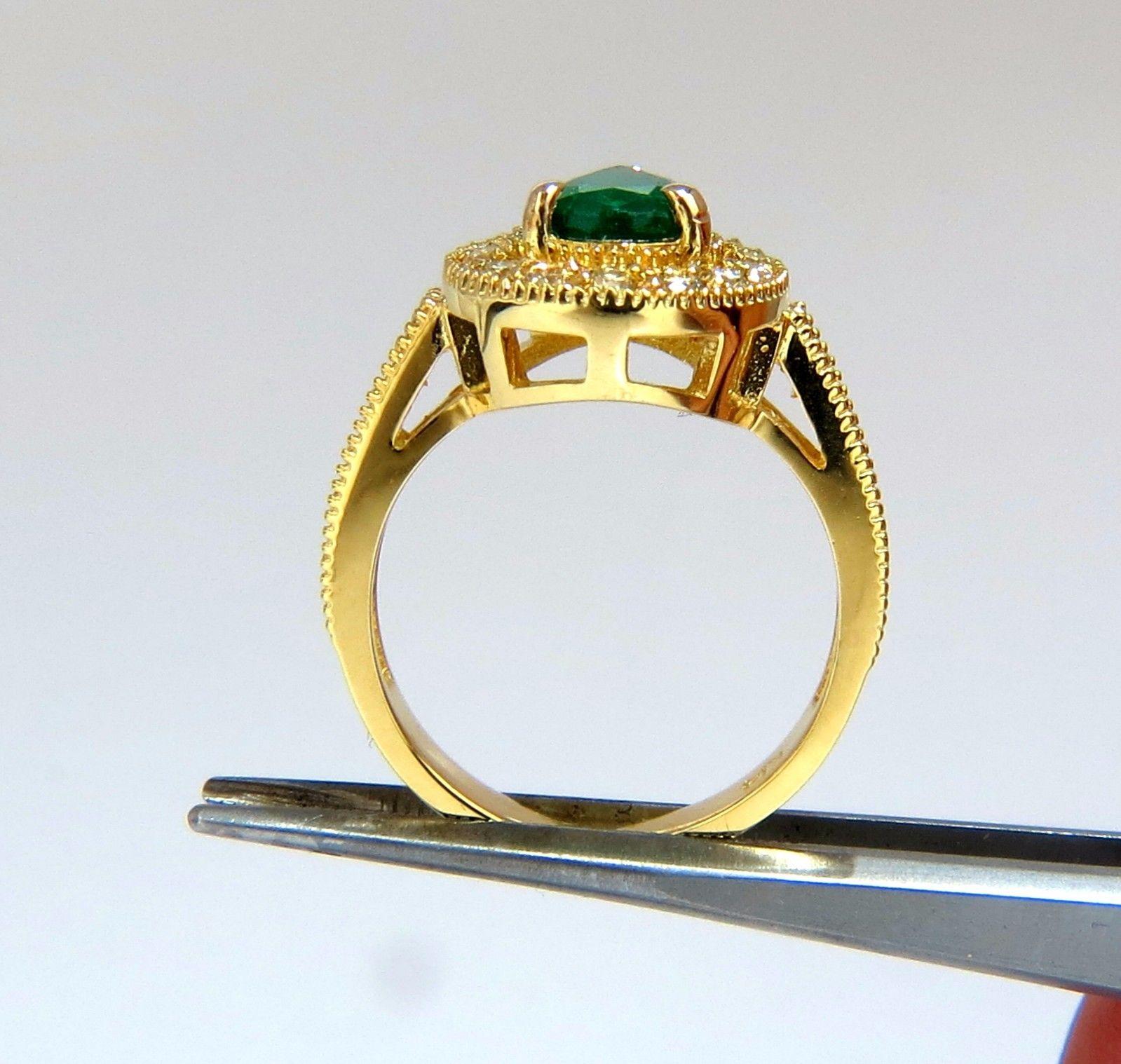 Anello con diamante naturale a pera brillante 2,85ct 14kt G/Vs +Gialli di fantasia in vendita 1