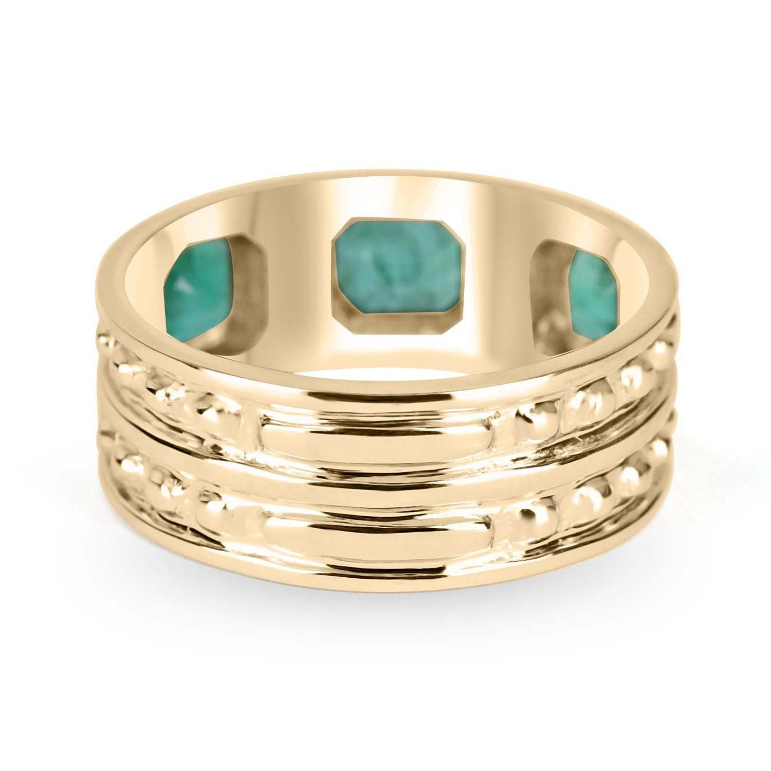 men emerald ring