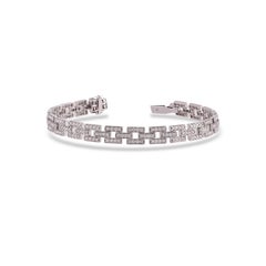 2.86 Carat Diamond Tennis Chain Bracelet in 18k White Gold