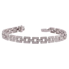 2,86 Karat Diamant-Tenniskette-Armband aus 18 Karat Weißgold