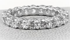 2.86 Carat E-H VVS1-VS2 Diamonds Eternity Band, 14 Kt. White Gold, Ring