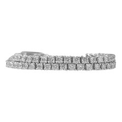 2.86 Karat E-H VVS1-VVS2 Diamant Tennis Riviera, 14 Kt. Weißgold-Armband
