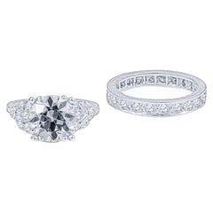 2.86 Carat Round Diamond Engagement Ring in Platinum