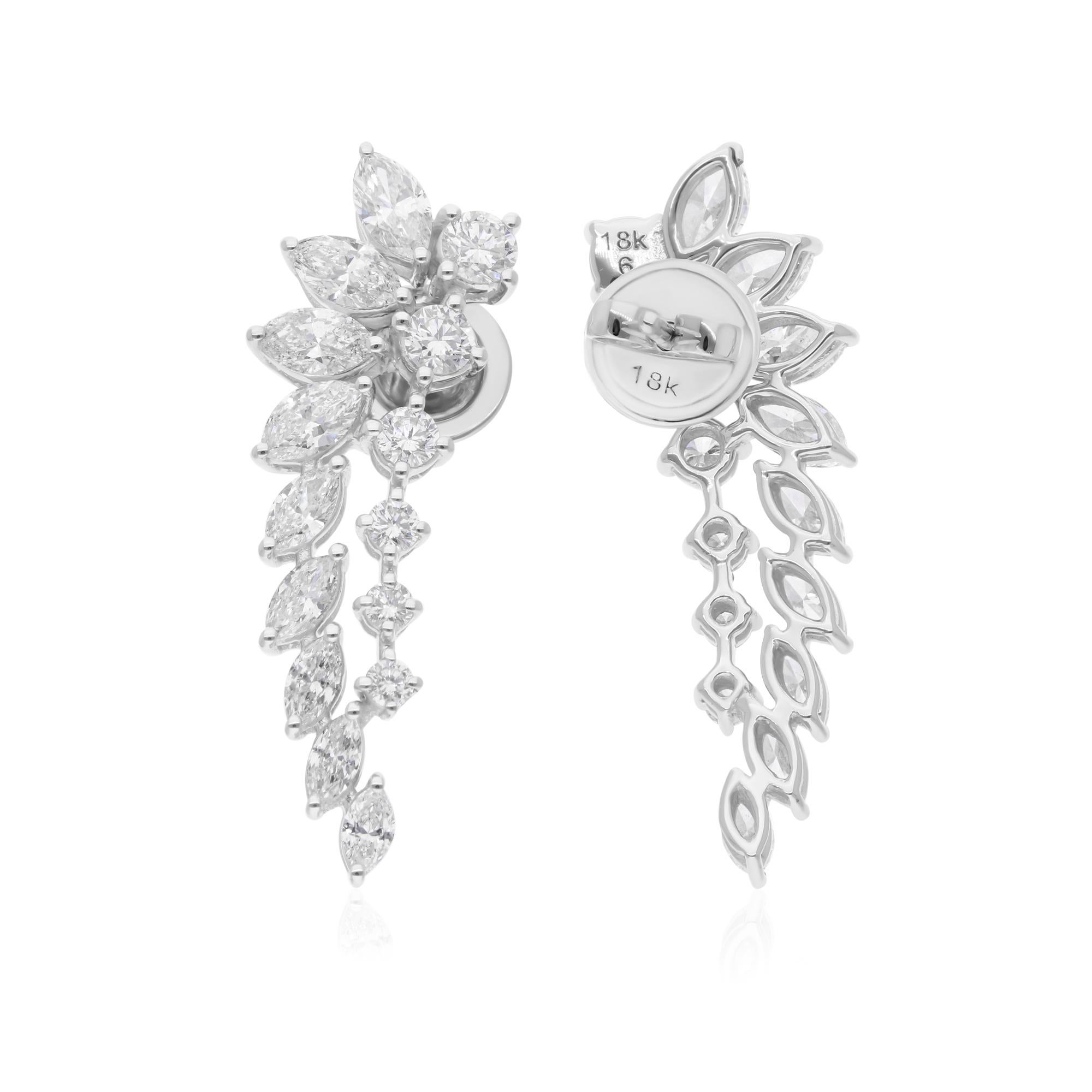 Cast from 18-karat gold, these exquisite earrings are handset with 2.86 carats of sparkling diamonds.

FOLLOW SPECTRUM JEWELS storefront to view the latest collection & exclusive pieces. Spectrum Jewels is proudly rated as a Top Seller on 1stdibs