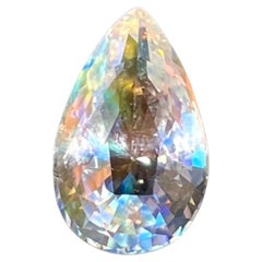 2,86 quilates Gema de Piedra Lunar Arcoiris Corte Pera Piedra Natural de la India
