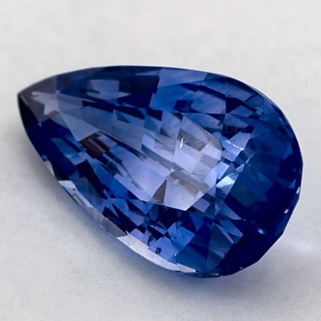 2.86 Karat Blauer Saphir Birne Loser Edelstein (Tropfenschliff) im Angebot