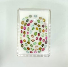 28.60 Carats Multiple Colors Tourmaline Oval Cut Stone Natural Fine Gemstones