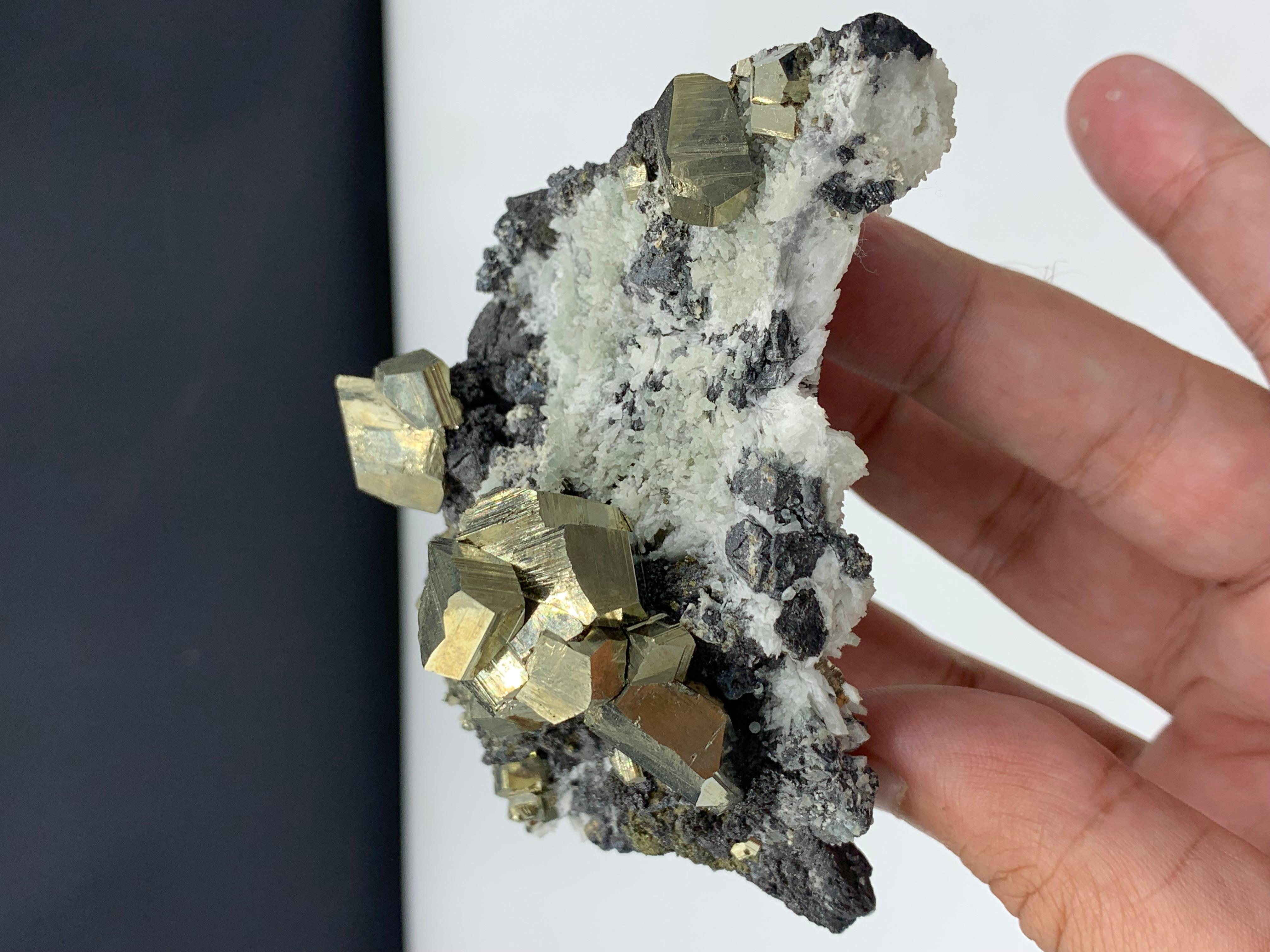 Rock Crystal 286.37 Gram Glamorous Pyrite Specimen From Pakistan  For Sale