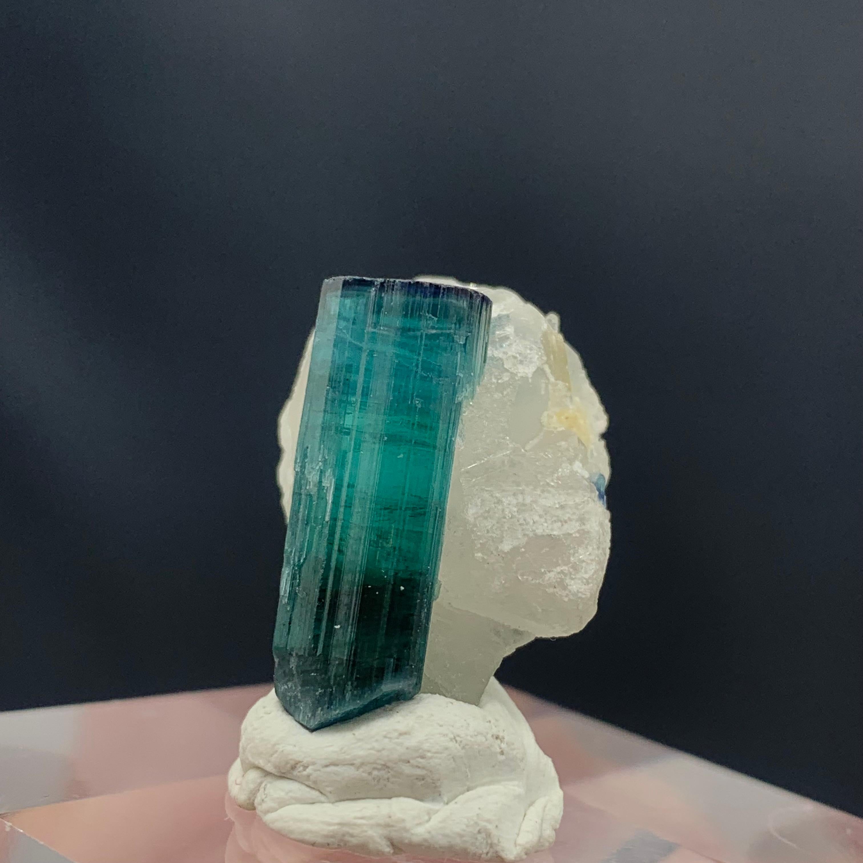 18th Century and Earlier 28.65 Carat Attractive Indicolite Tourmaline Specimen from Kunar, Afghanistan