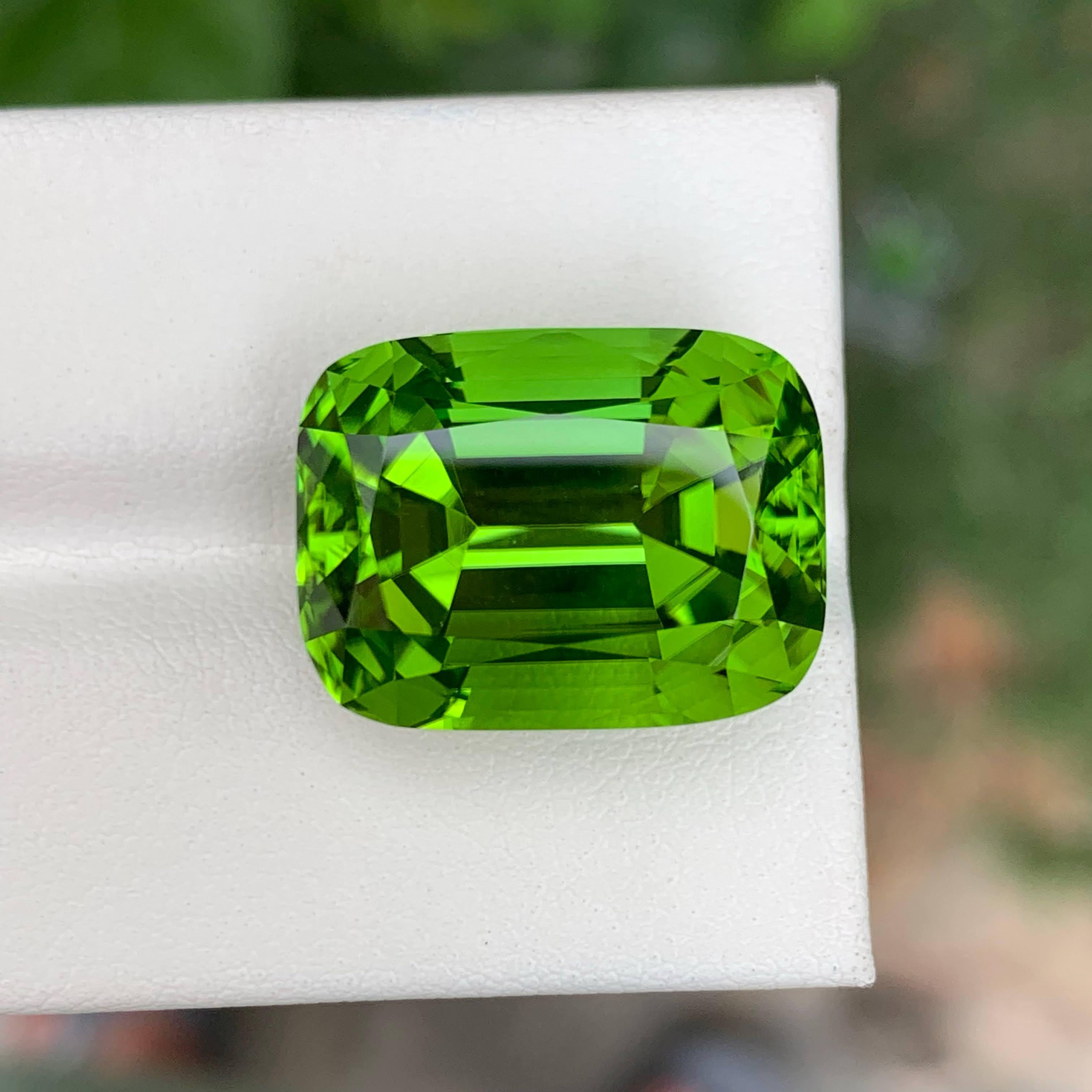 Poids 28,65 carats
Dimensions 18,6x14,2 mm
Traitement Aucun
Origine : Pakistan
Clarity Loup Clean 
Forme Coupe Coussin 
NA



Cette pierre précieuse de 28,65 carats de péridot naturel brille d'une teinte vert pomme vive, capturant l'essence de la