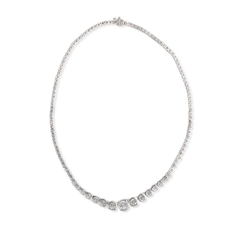 Titolo:
28,68 carati di diamante tondo brillante I-J-L I2-I1 in oro bianco 18 carati Collana Riviera


Stile:
Riviera


Metallo:
Oro bianco 18 carati


Gemma 1:
Diamante da 2,06 carati


Numero di