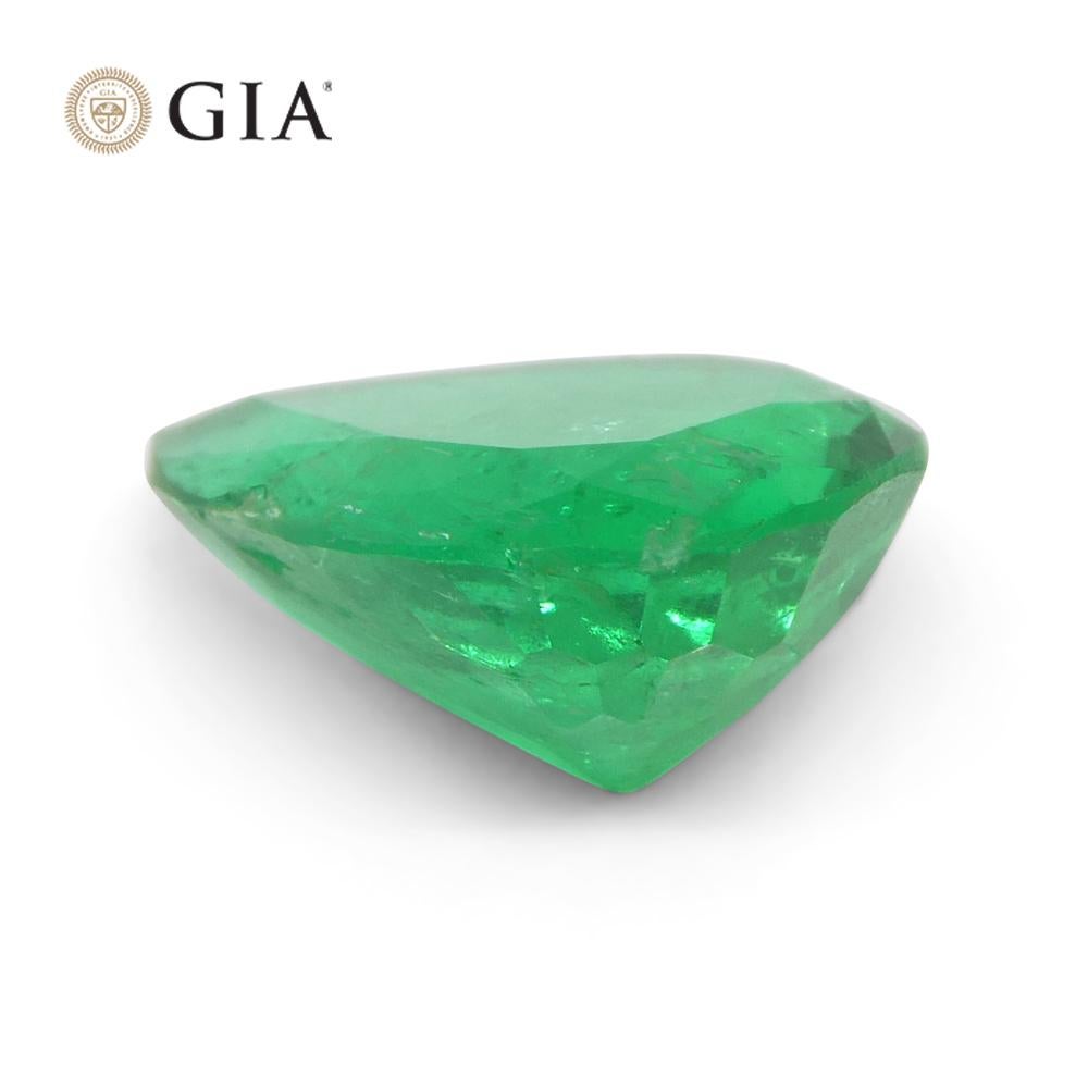 2.86ct Pear Green Emerald GIA Certified Colombia   For Sale 7