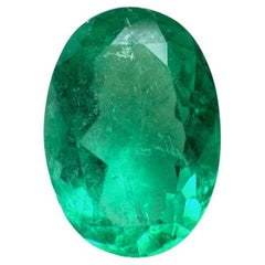 Smeraldo colombiano verde vibrante di 2,87 carati 11x8 mm con taglio ovale - Gemma del mese di maggio
