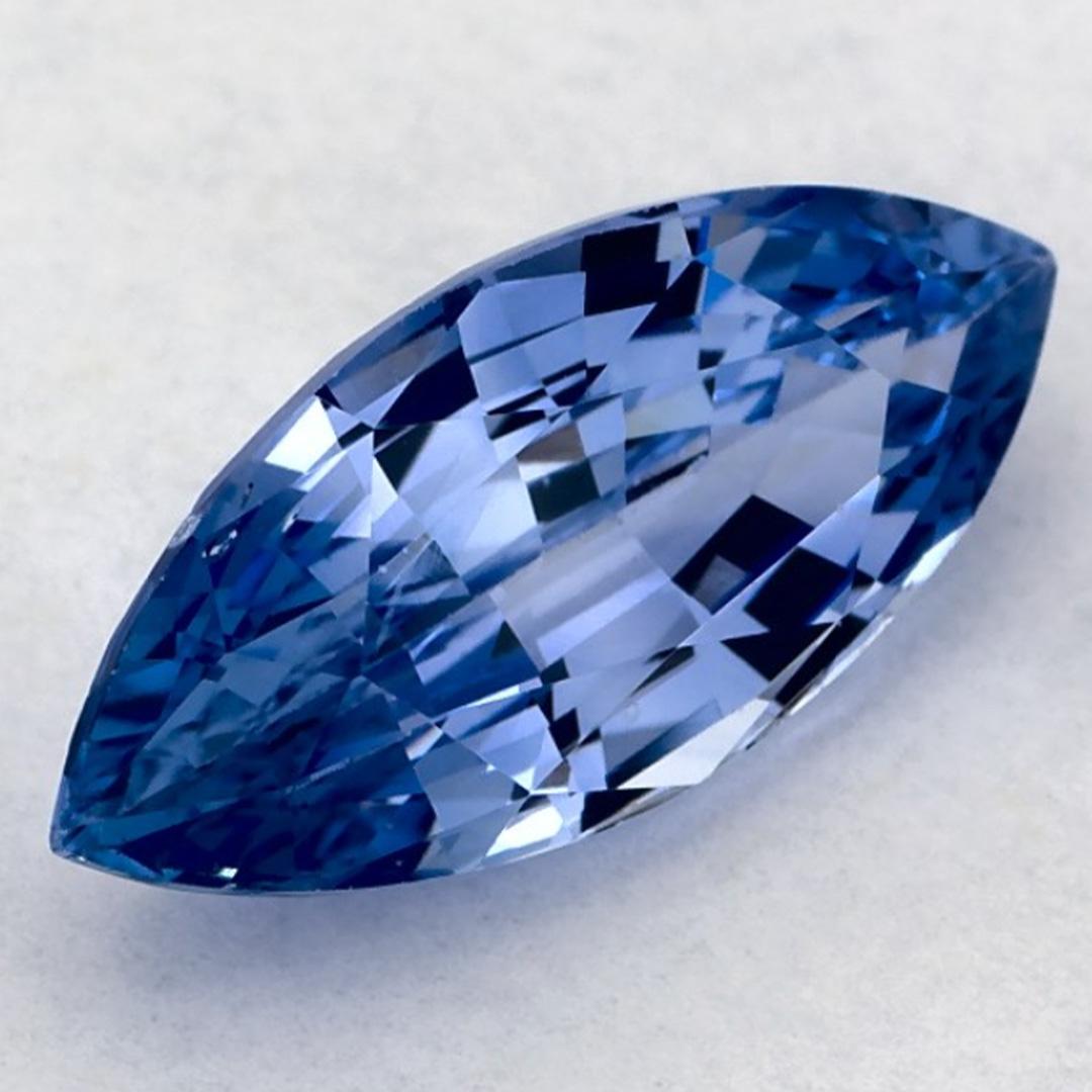 Gema suelta de zafiro azul marquesa de 2.87 qt Corte marquesa en venta