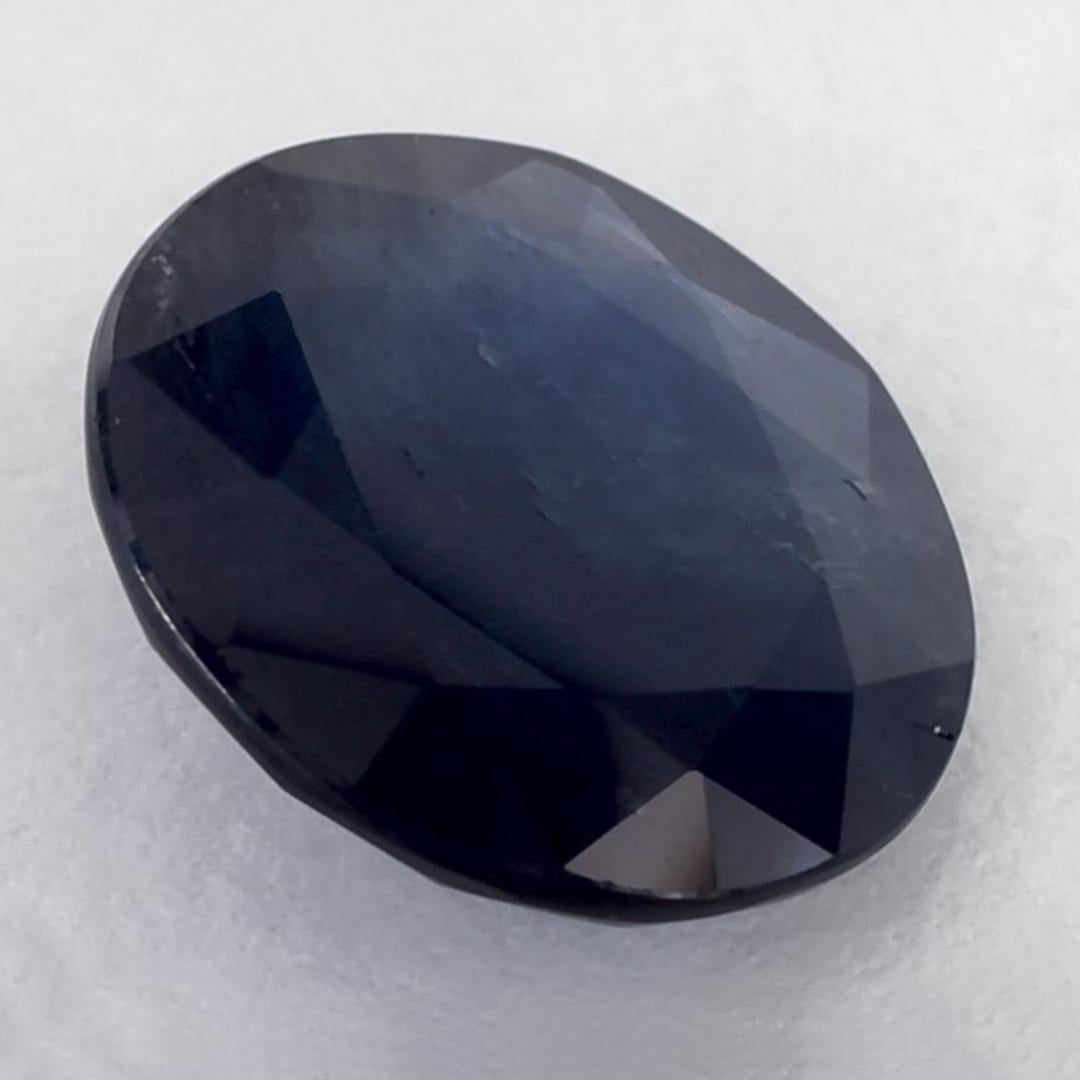 2.87 Karat Blauer runder Saphir, loser Edelstein (Rundschliff) im Angebot