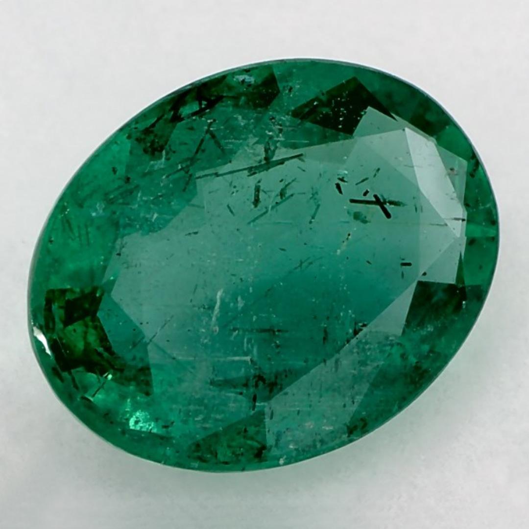 Taille ovale 2.87 Ct Emerald Oval Loose Gemstone (pierre précieuse en vrac) en vente