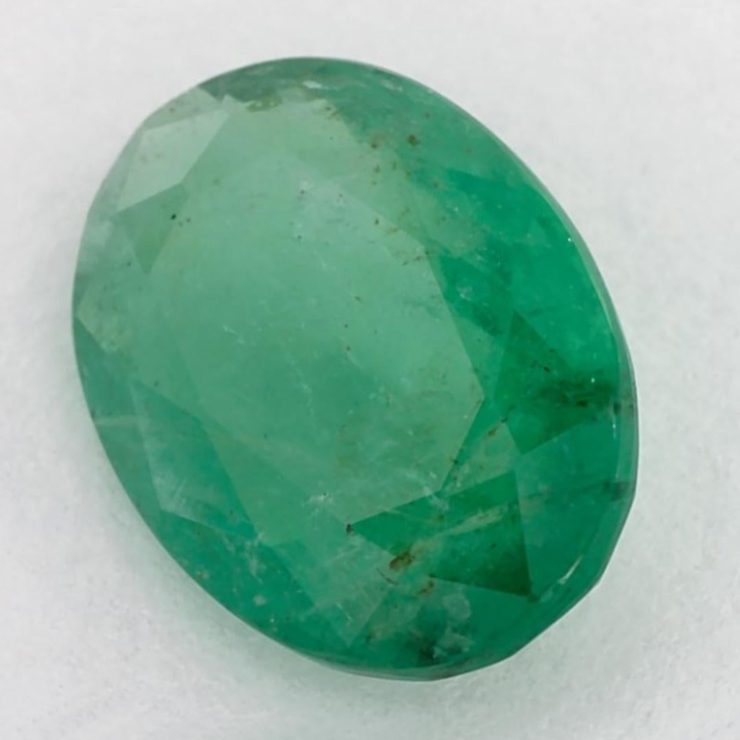 2.87 Karat Smaragd Oval Loser Edelstein (Ovalschliff) im Angebot