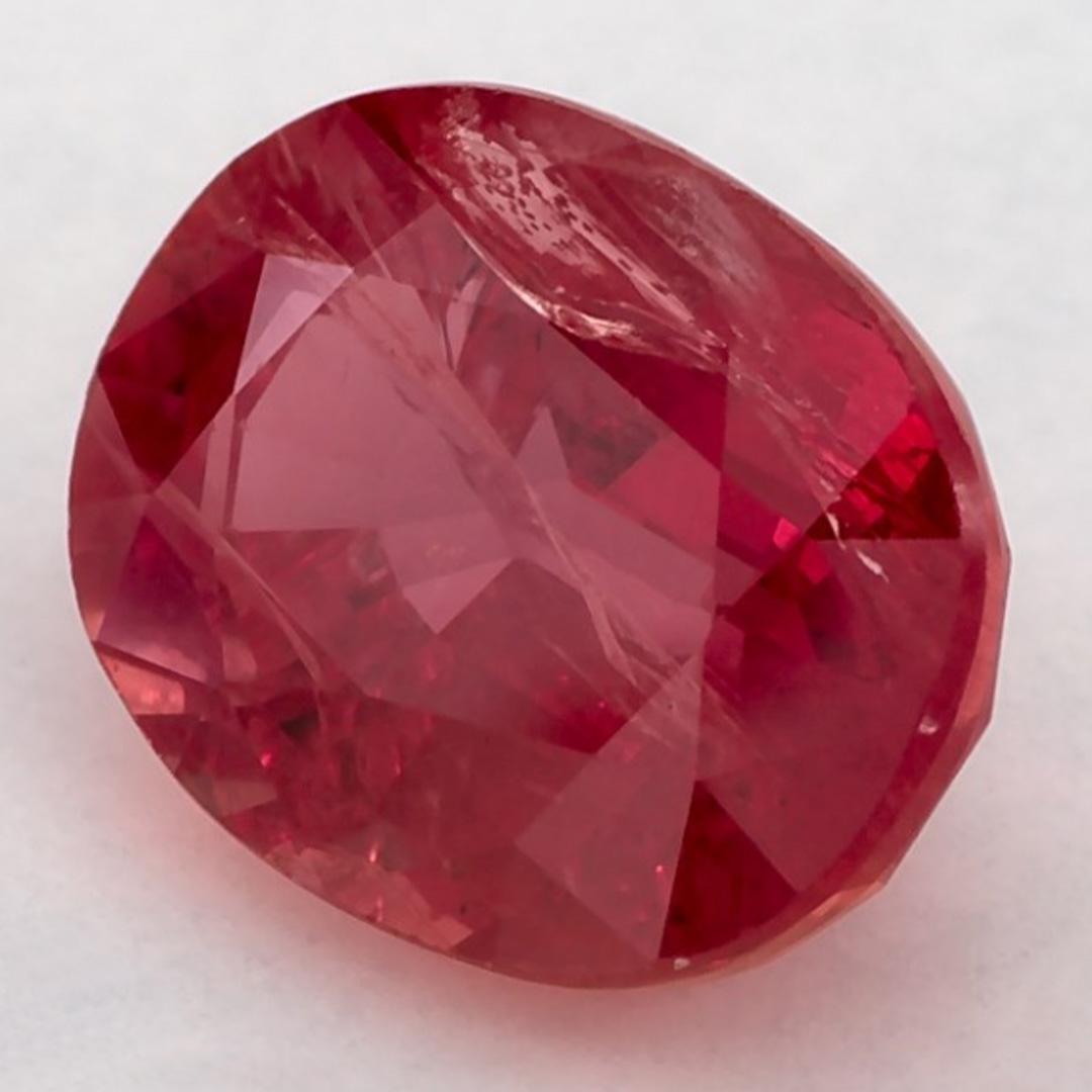 Taille ovale 2.87 Ct Ruby Oval Loose Gemstone (pierre précieuse en vrac) en vente