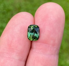 2.87 Ct. Yellowish-GREEN Tourmaline natural loose gemstone, Cushion , Nigeria