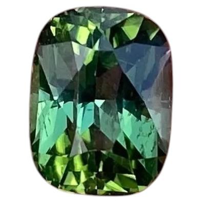 2.87 Ct. Yellowish-GREEN Tourmaline natural loose gemstone, Cushion , Nigeria