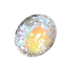 2.87 Cts Burma Certified Fine Grade Natural Feldspar Moonstone Amazing Rainbow