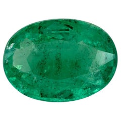 2.87 Karat Smaragd Oval Lose Edelstein
