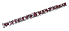 28.70 Carat Burmese Ruby and Diamond Bracelet