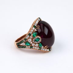 28.70 Carat Rubellite Tourmaline Cocktail Ring